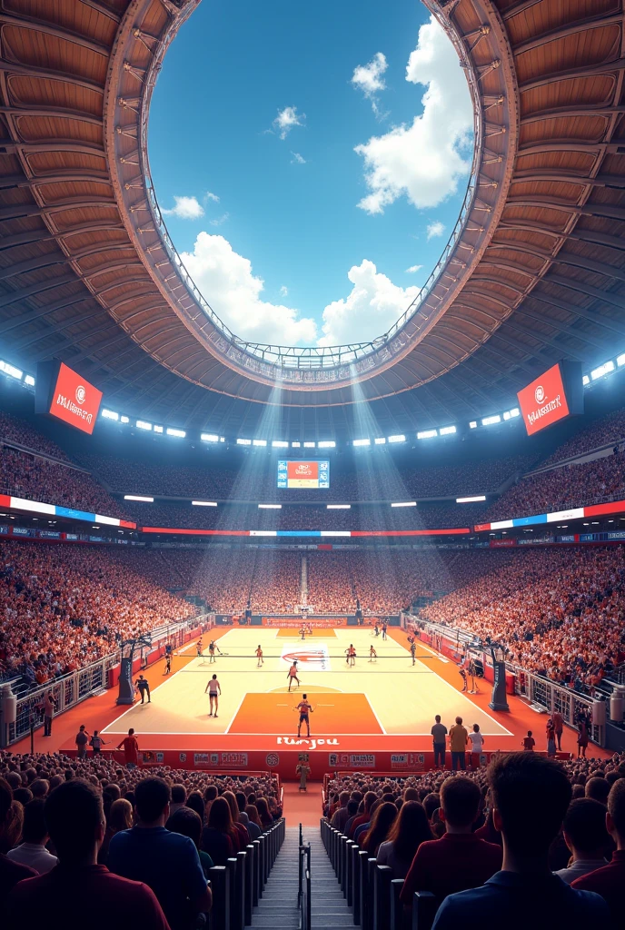 Create a volleyball stadium