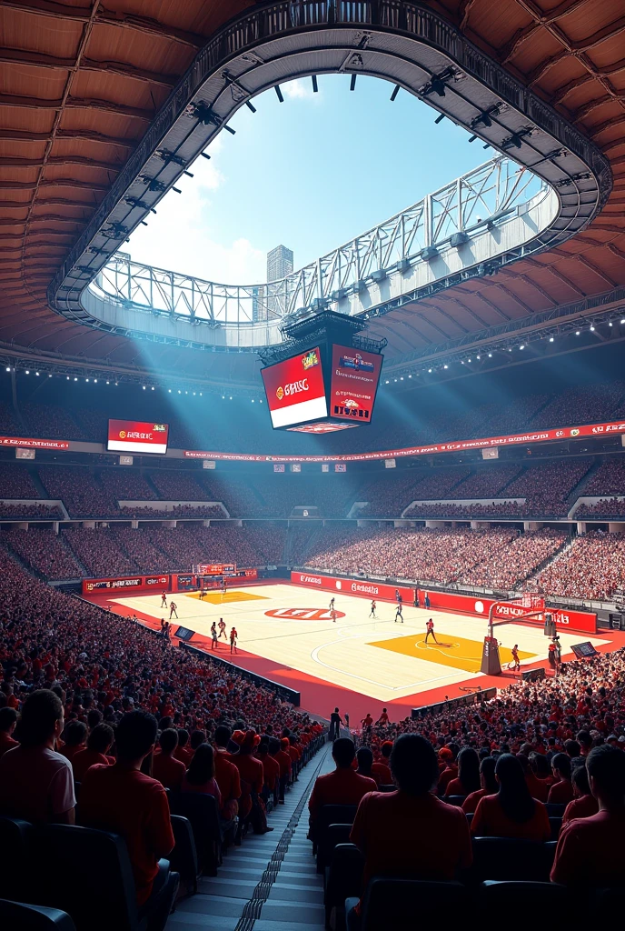 Create a volleyball stadium 