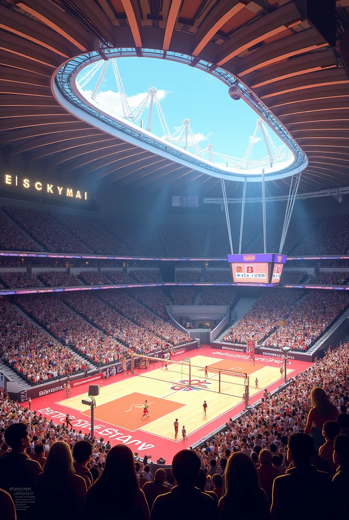 Create a volleyball stadium