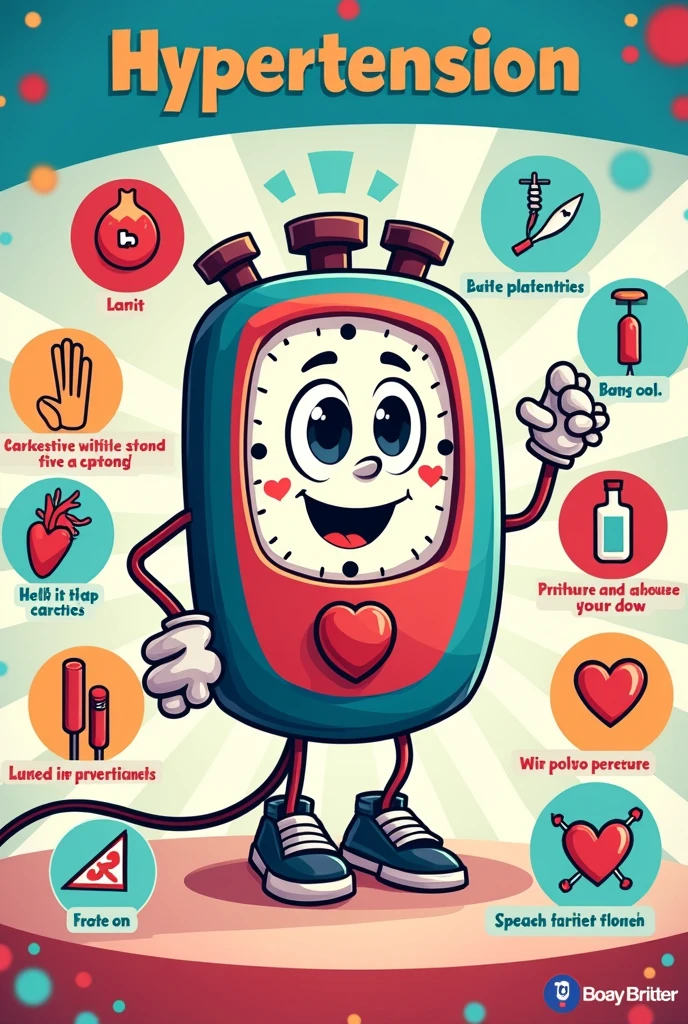 Hypertension cartoon poster
