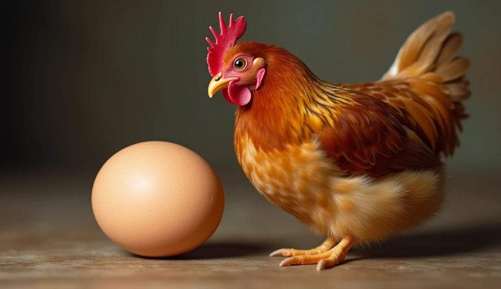 show an henn and an egg.