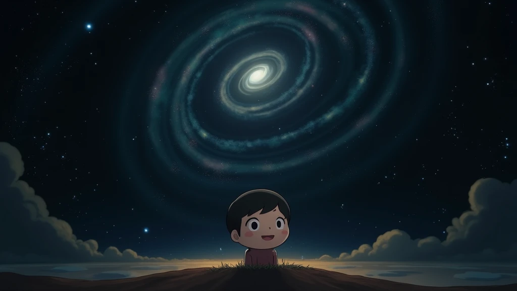 Chibi "Mii Beta" on space, In the style of Makoto Shinkai。master piece, ultra detail, precision, ultra-realistic,
