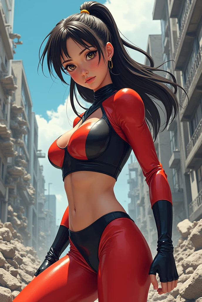 Sentai Hero、girl、naked、Flat chest、Nipples