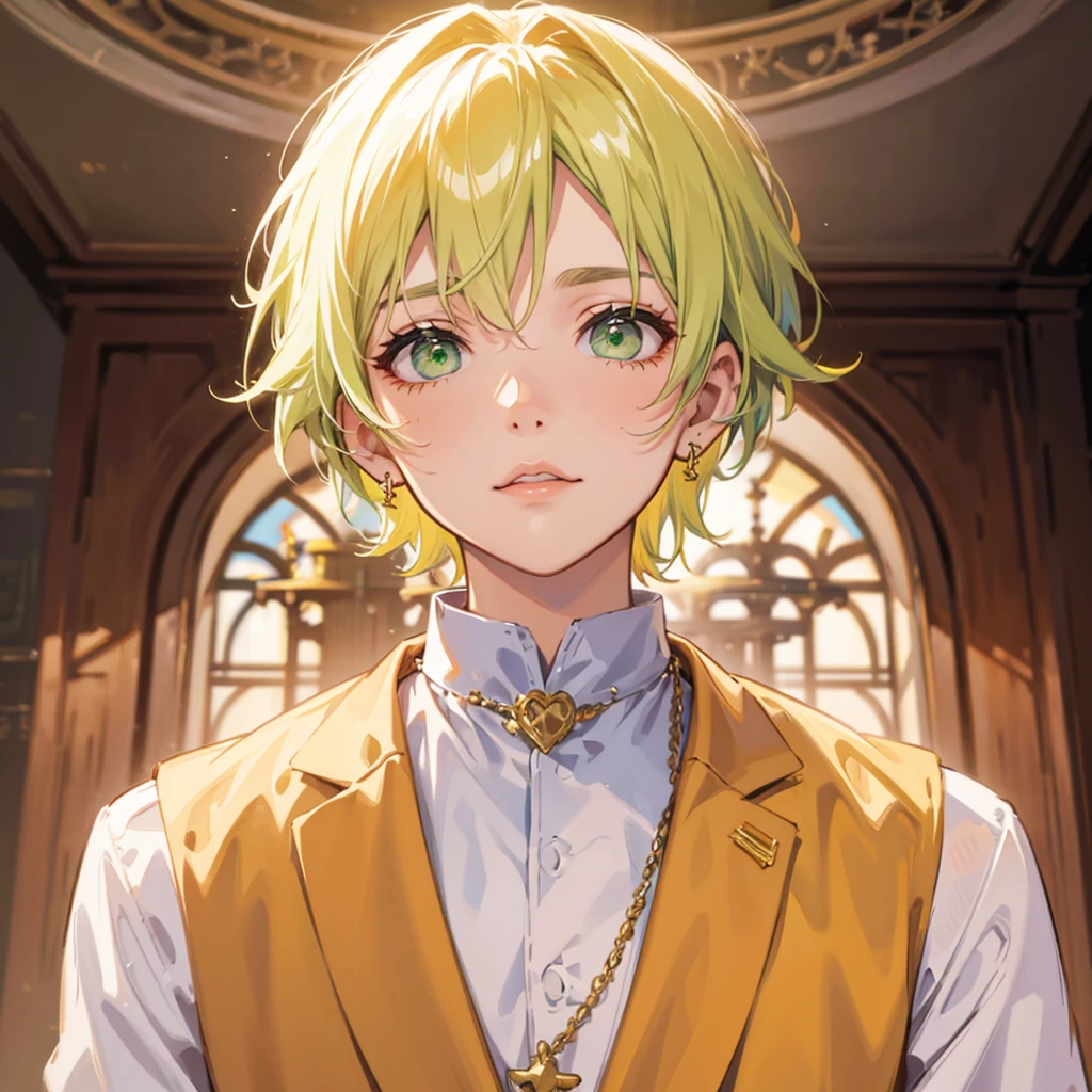 Green Hair,Green Eyes,short