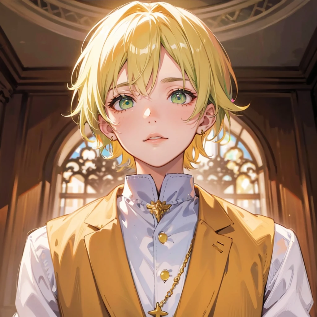 Green Hair,Green Eyes,short