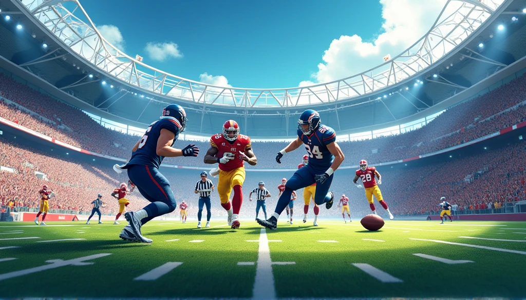 Illustration of football game background