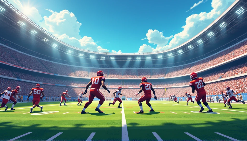 Illustration of football game background