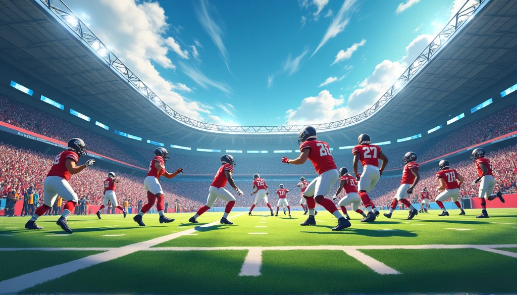 Illustration of football game background