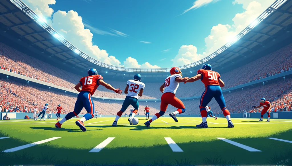 Illustration of football game background