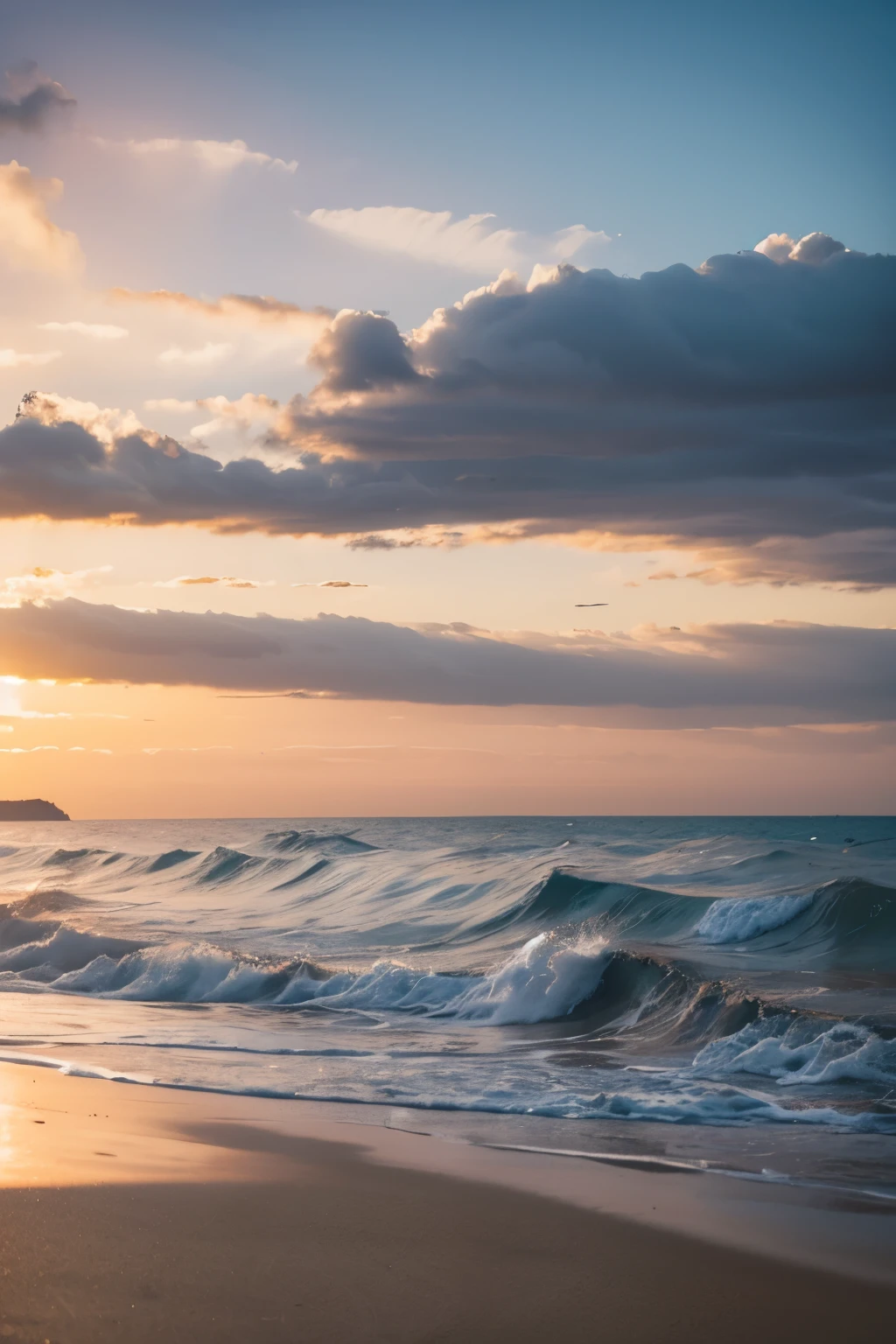 realistic beach sea landscape