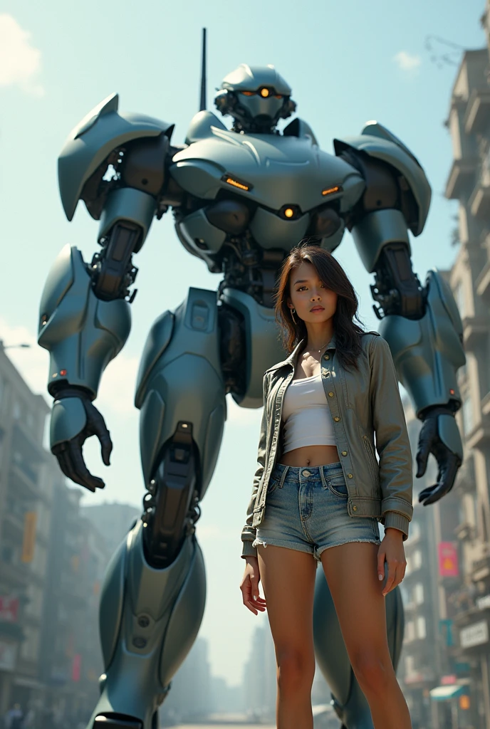 absurdres, highres, ultra detailed, (girl:1.3), mecha, regular, stylish, battle