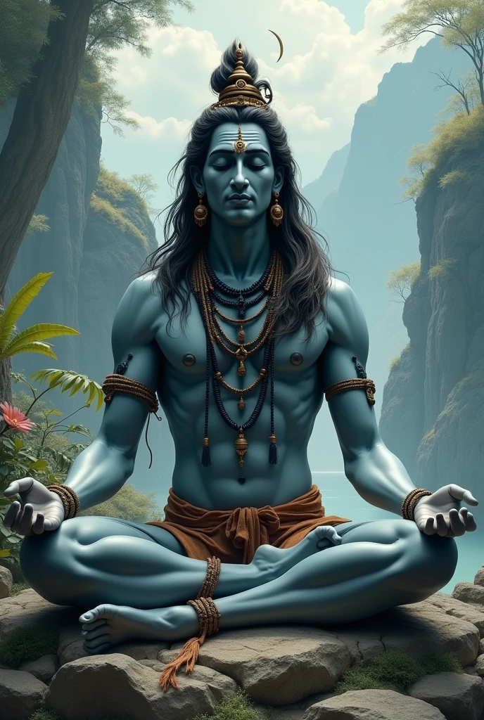 Lord shiva in tapasya