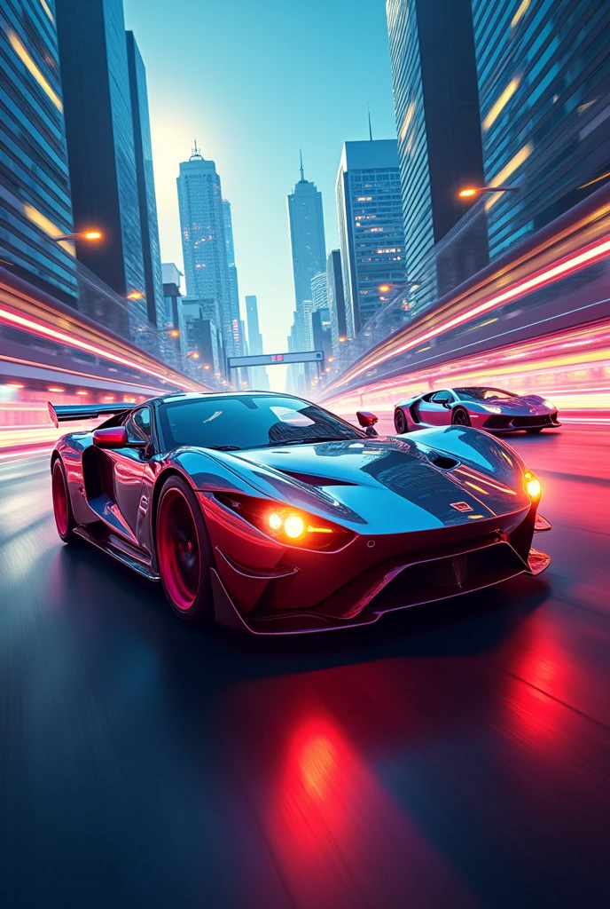 create the background image for promotion of cars
