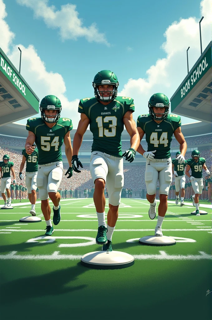 Cabrera green and white football school