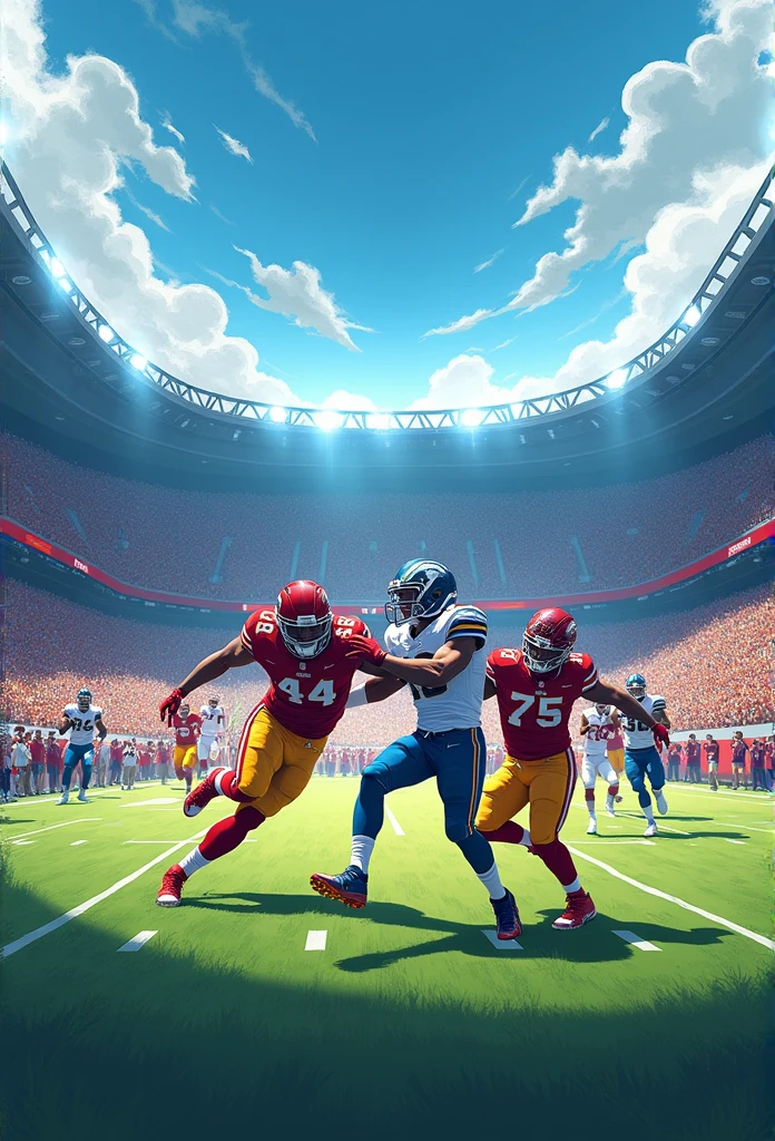 Illustration of football game background