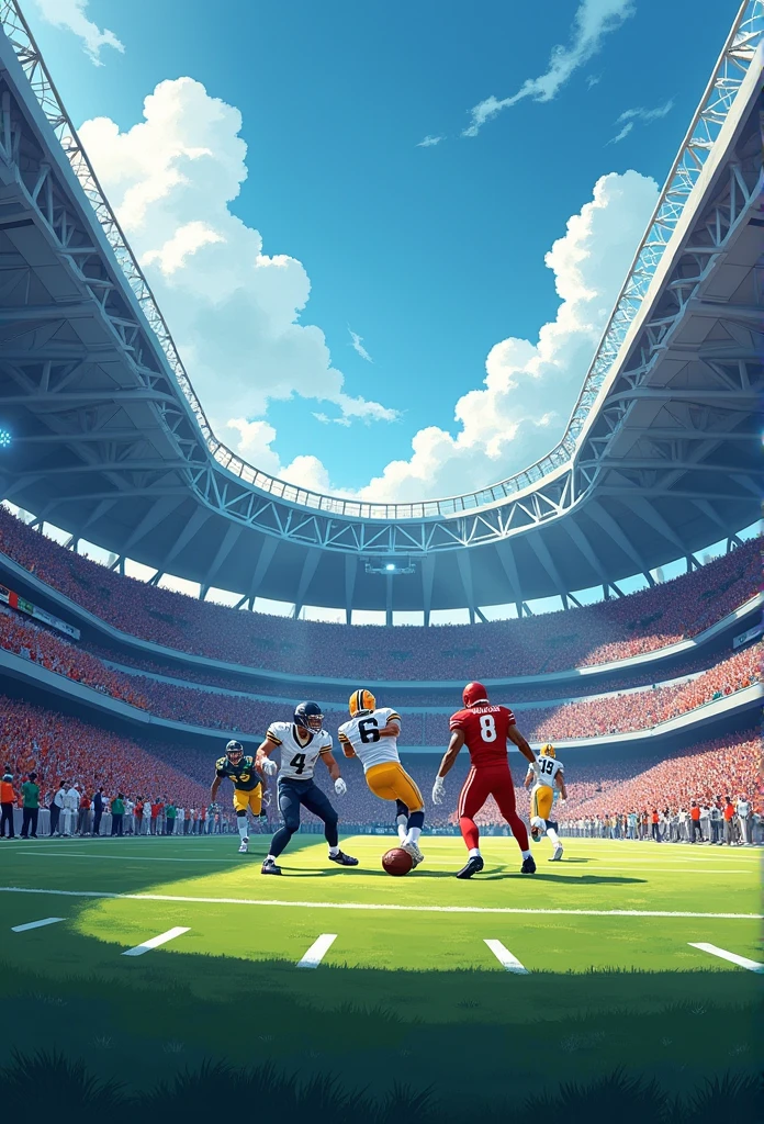 Illustration of football game background