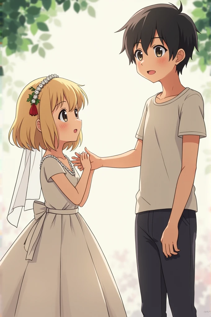 Anya anime30 year old make a Daniel aanya's boyfriend where a wedding dress change the background where is the Daniel aanya short hair make a 2 years later unnis are so happy but why happy remove the wedding dress and Anya cooking Daniel helping his change the dress change address a simple shirt andpantt Anya wearing a t-shirt and skirt
