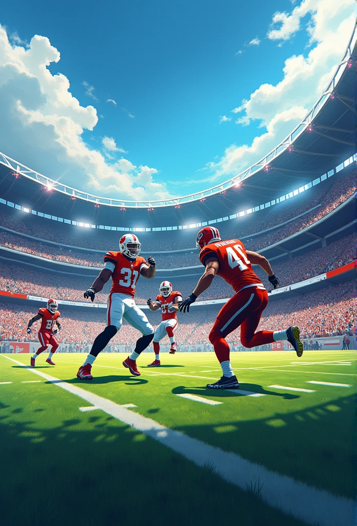 Illustration of football game background
