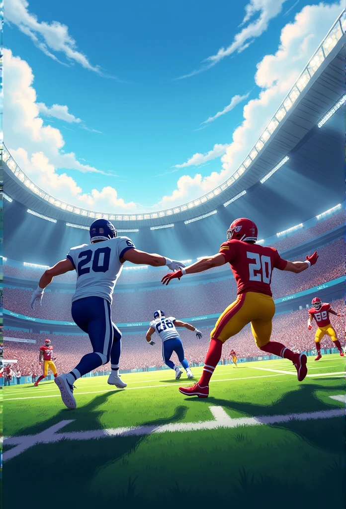 Illustration of football game background