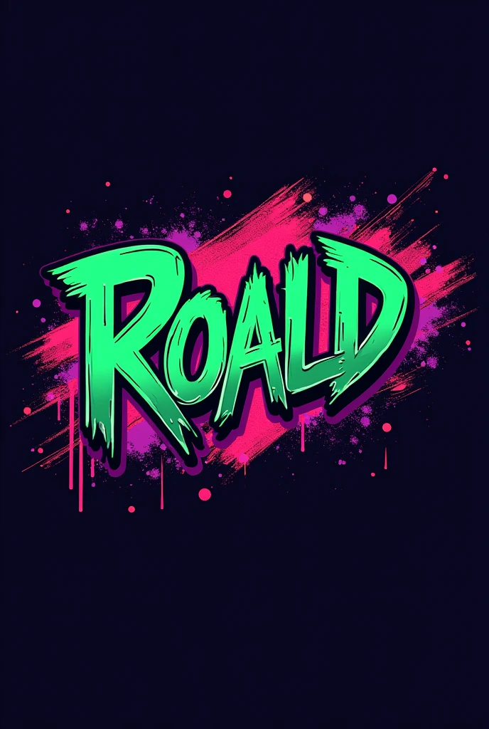 Make a logo with named 'ROALD'
With a hiphop color vibe.