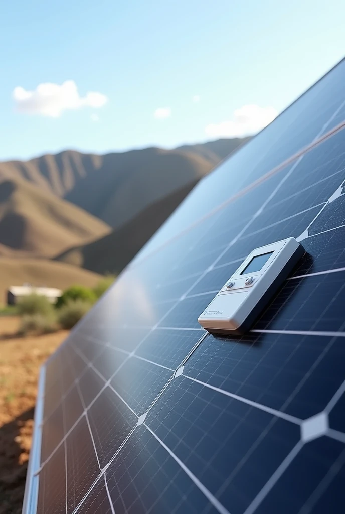 generate a model image of a GSM module in solar panels to prevent loss