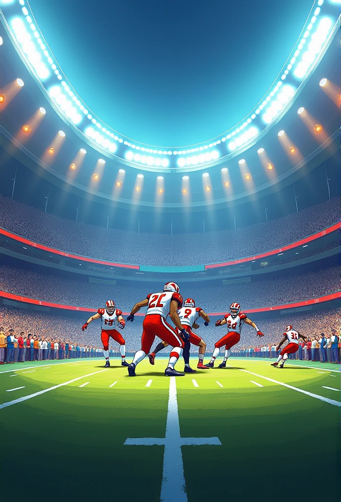 Illustration of football game background
