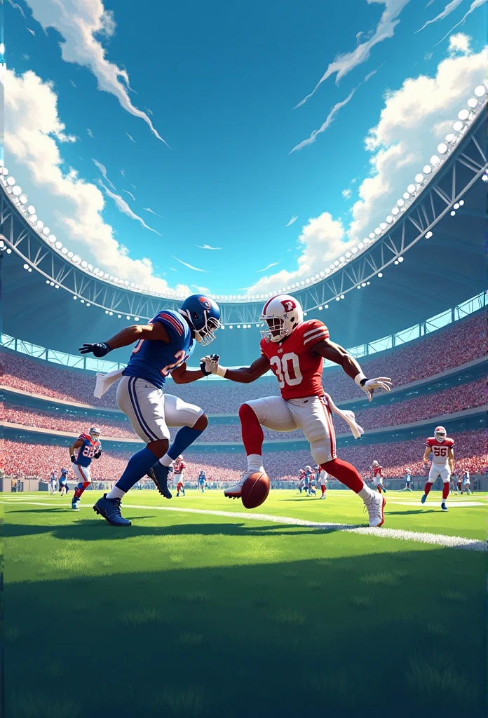 Illustration of football game background