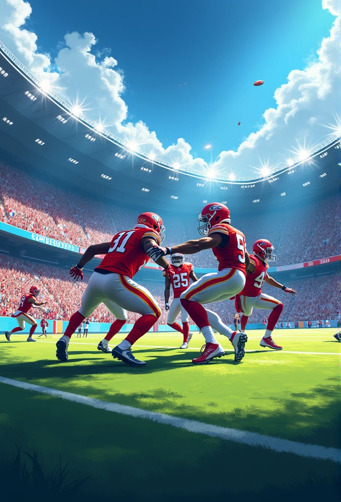 Illustration of football game background