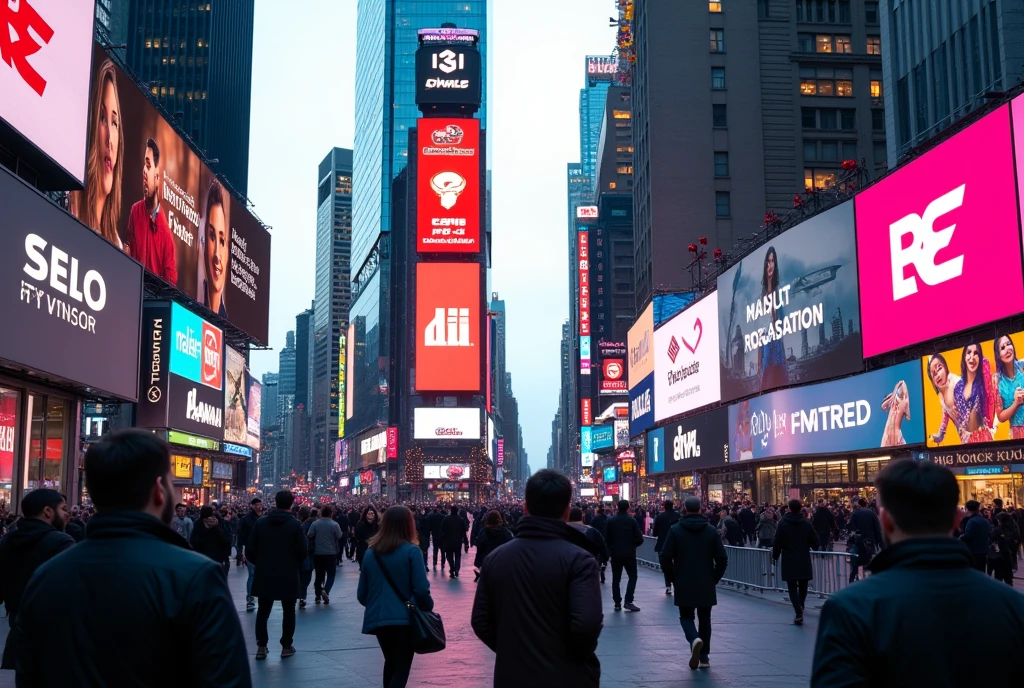 The image of a brand logo named "LOGO" is displayed in many places, attracting many people's attention. It appears on signs, buildings, banners, flyers, tissue boxes, on social networks, etc. The logo image is displayed prominently, attracting attention.