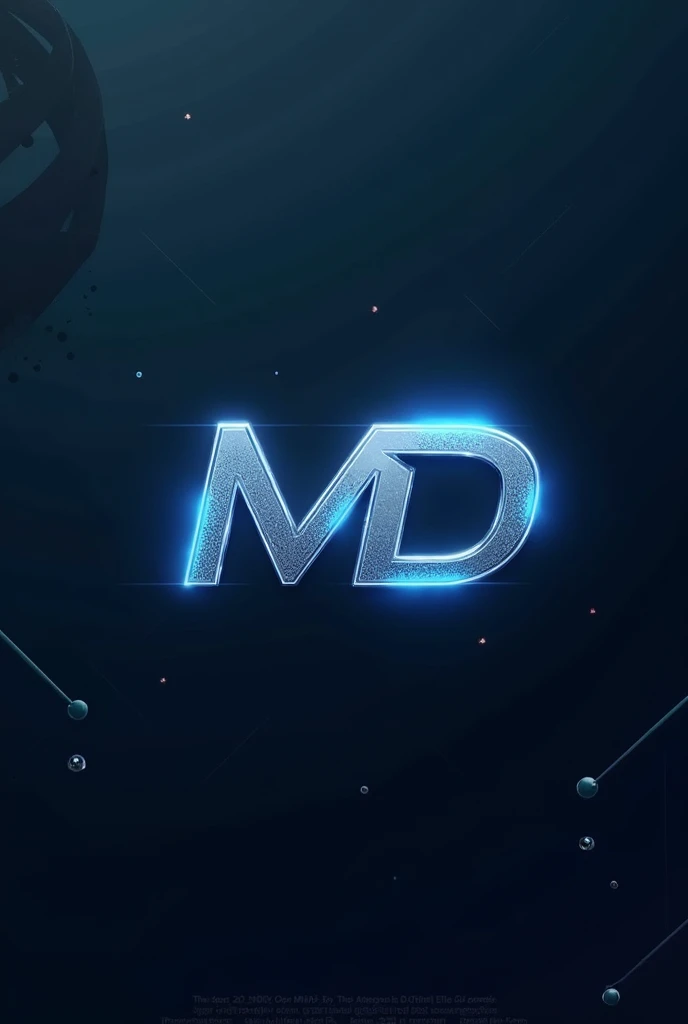 Generate a logo with the initials MD, manipulate in a futuristic format