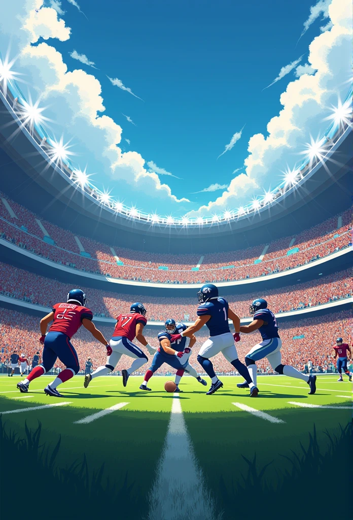 Illustration of football game background
