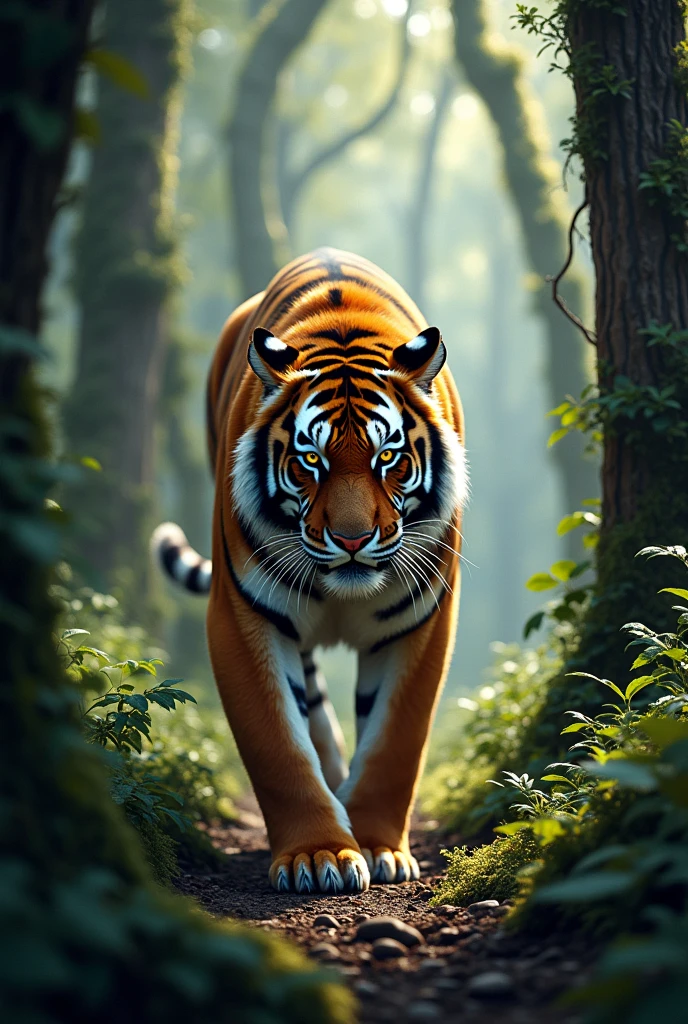Tiger in the black forest