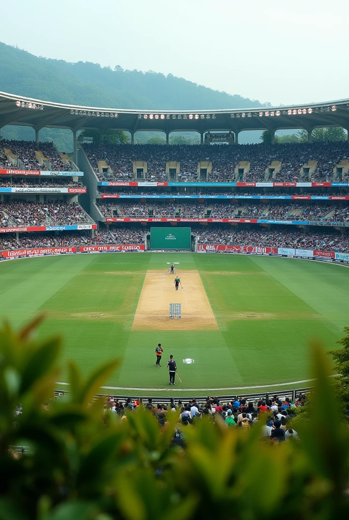 A cricket Stadium in Sylhet , Bangladesh.
With 40000 capacity.
Cold weather
Near tea garden