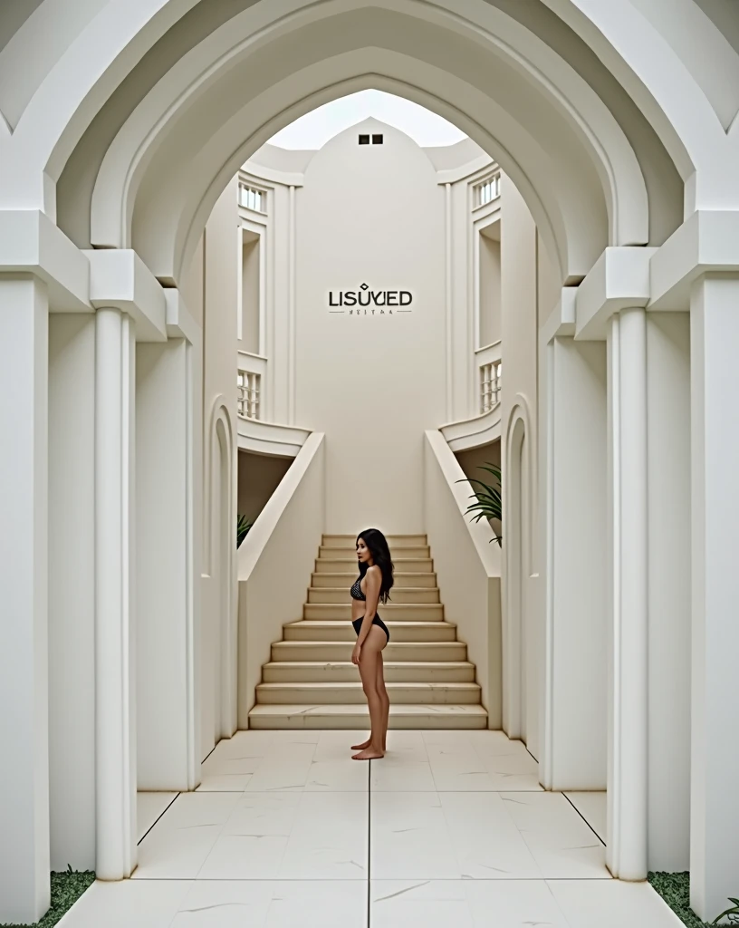 professional photograph of a ball villa,__perspective__, bold lines, hyper detailed, warm natural lighting, cinematic, film grain, laying , bali villa with tropical plants and palm trees in the background, cream stone stairs and cut out archs, (intricate details, masterpiece, best quality:1.4),hyper detailed, bright extensive palette, warm natural lighting, cinematic, film grain, depth of field, (intricate details, masterpiece, best quality:1.4), mesmerizing, dynamic, dramatic, sensual, dynamic pose, highly detailed, bestRay tracing, light and shadow play, highly detailed,24mm photograph, film, bokeh, professional, 4k