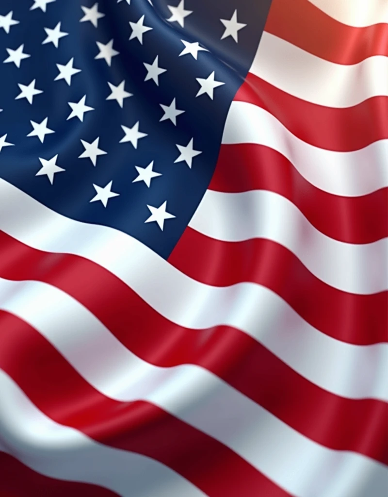 Full frame American flag in wobble
