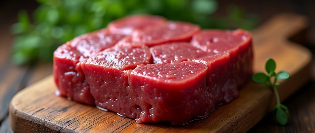Beef liver、Lump、square、It&#39;s red and looks delicious