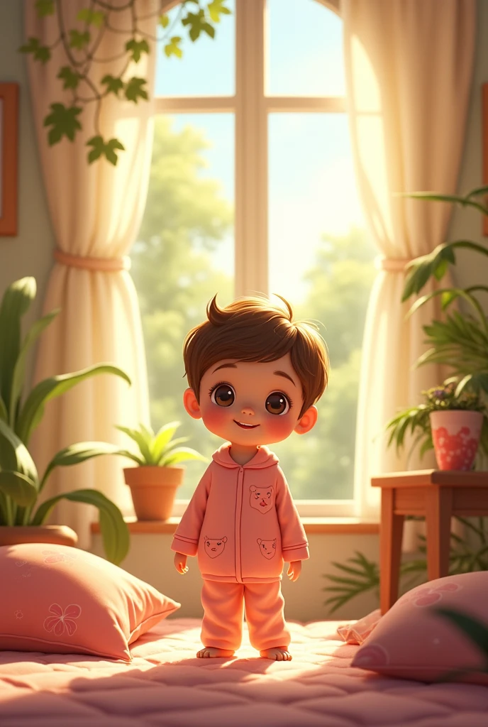 pretty，Disney style，Sun room，get up，pajamas，cute