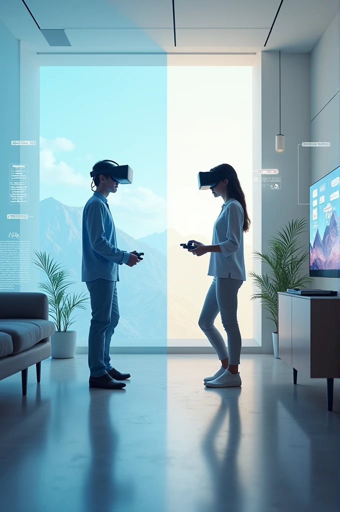 Image of difference between VR AND AR