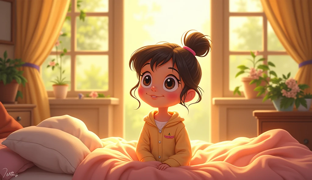 pretty,girl,Disney style,Sun room,get up,pajamas,cute