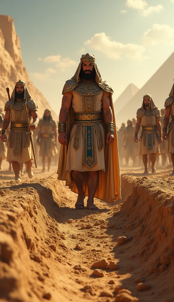A prince is getting his soldiers to dig on the land of Egypt