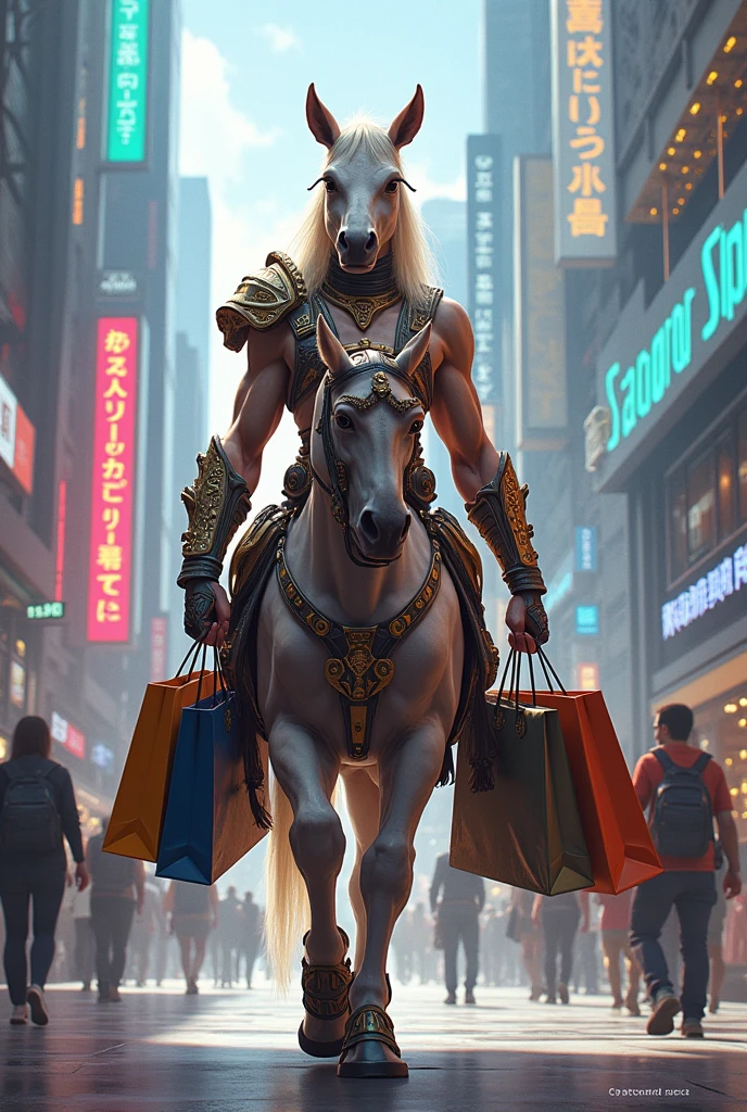 a centaurs, shopping, modern style,