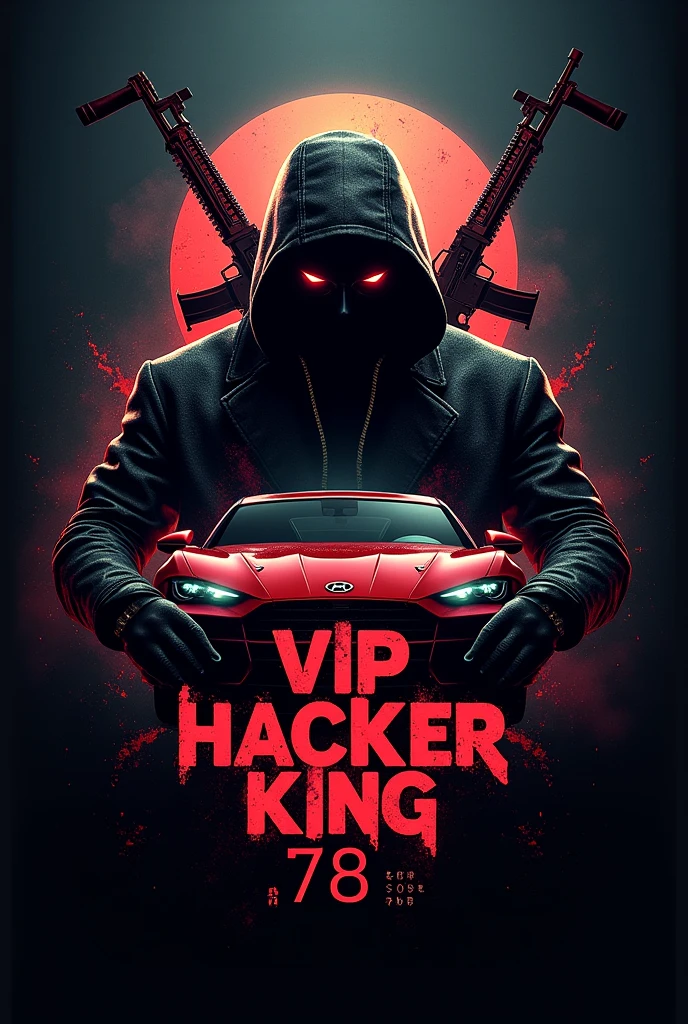 "Hansraj" name ka logo jisme bandook or cars ho or dhikhne me khatarnak lage or English me "VIP HACKER KING 786" ho