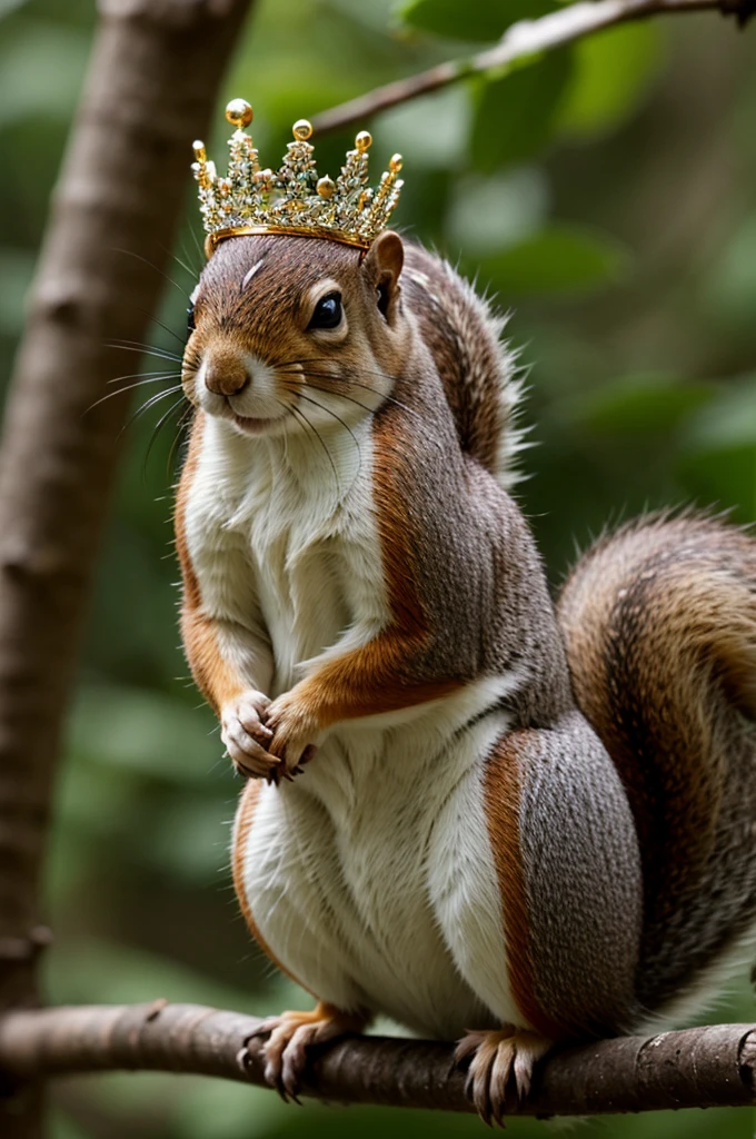 (Wearing a crown),Japanese squirrel、front