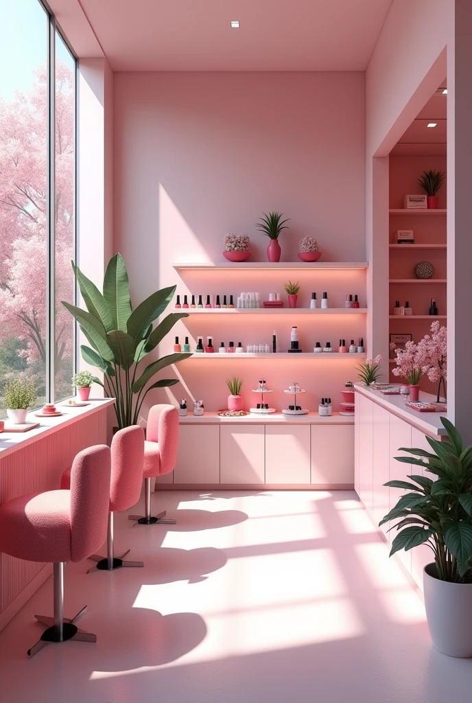 Creat a Nail art Store without people, human
