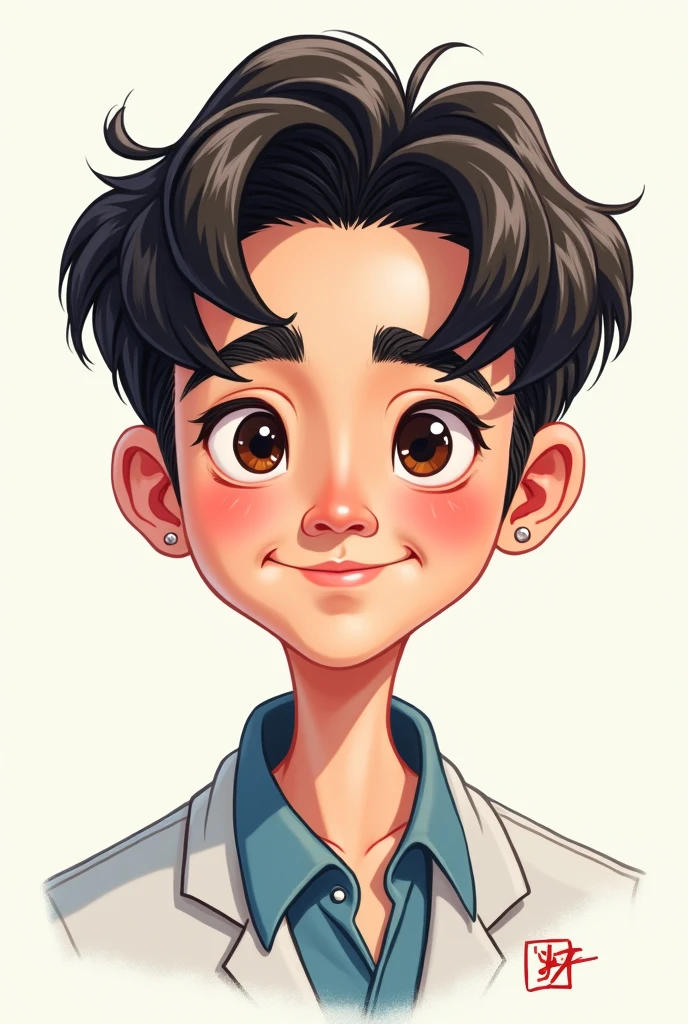 Caricature drawing of Jeno from NCT