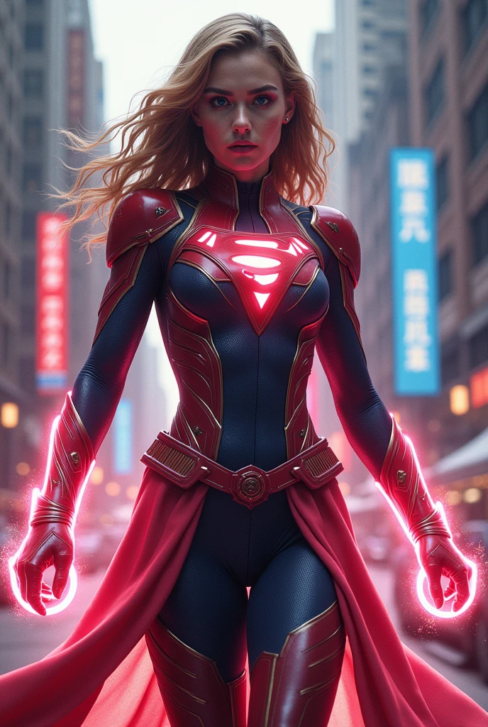Emilia Clarke as a colourful superhero