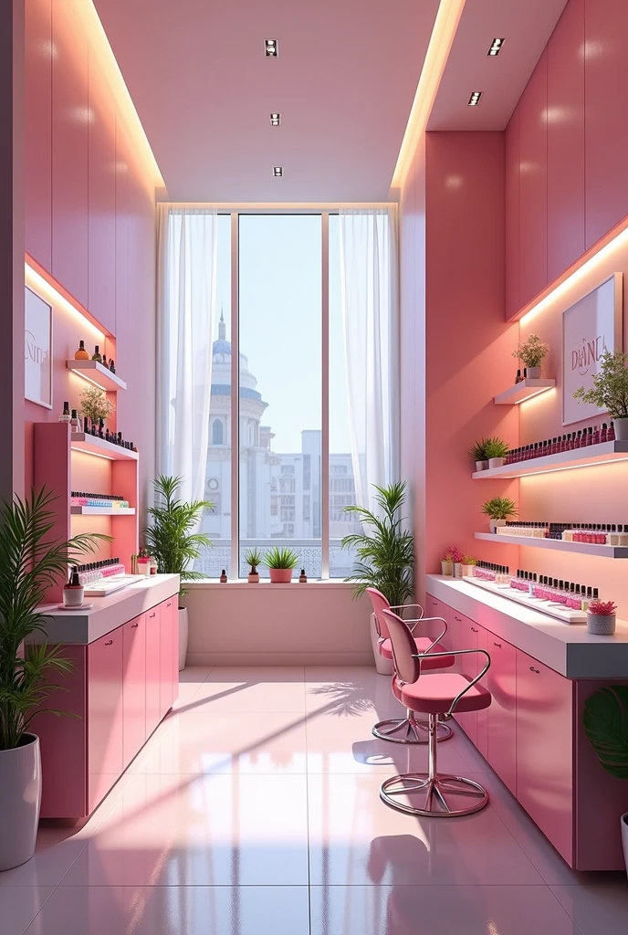 Creat a Nail art Store without people, human