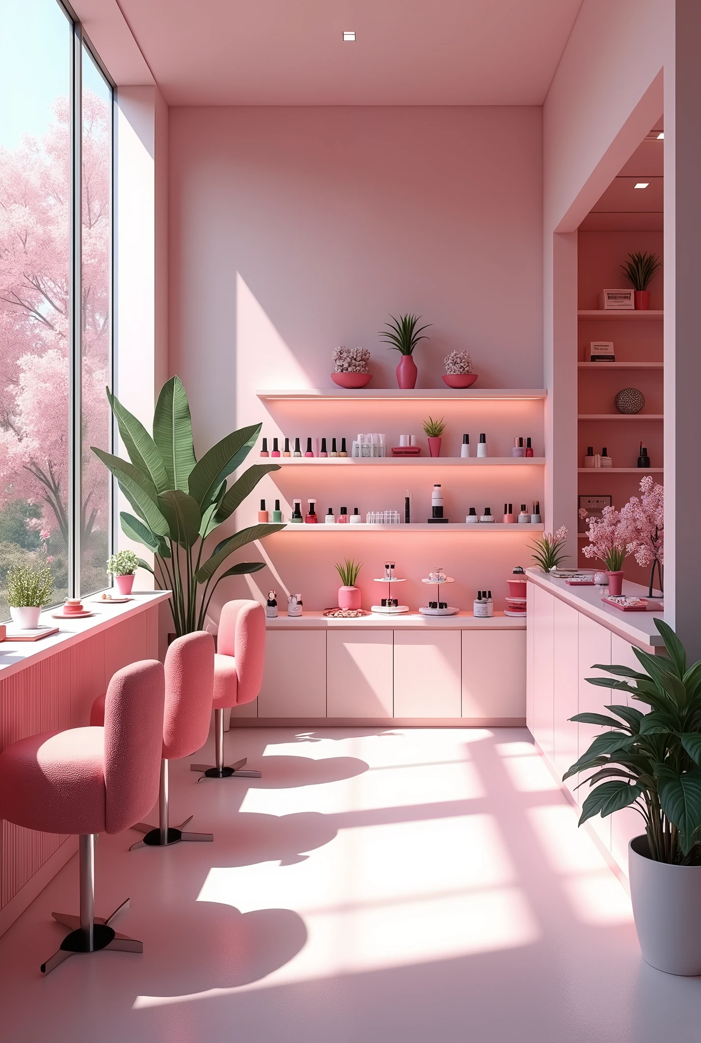Creat a Nail art Store without people, human