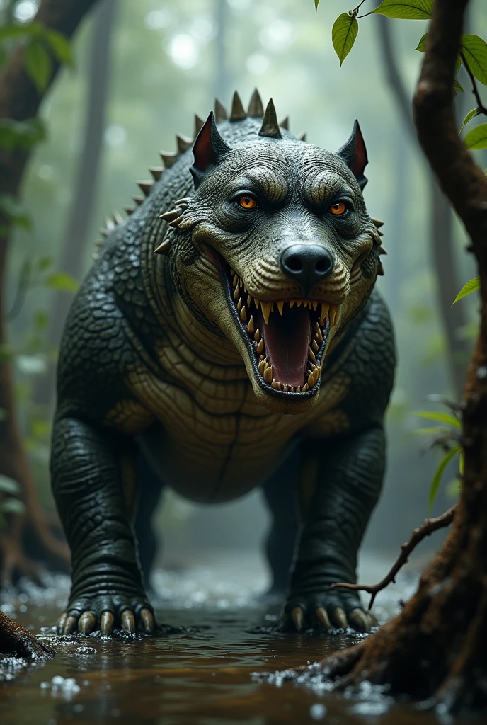Petbull + crocodile 
