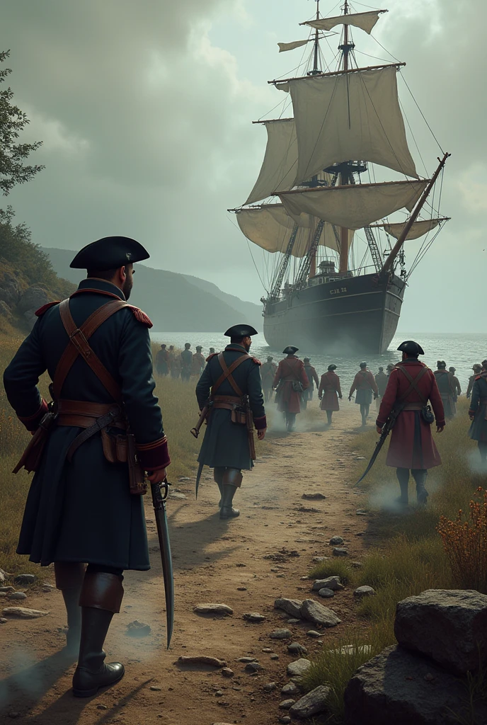 Make me a runner zombie chase a british empire soldier, the soldier hold a sabre

And the soldier has get helpful by a british seaman with blunderbuss, the seaman has kill the zombie 

In san Sebastian island, they meet a france empire soldier group, 2 and 5 raise musket 

But they see a big royal ship, they raise cannon and shoot to attention the ship

And france and british has accept to become a team, they go in a place have three cannon inside, they hear fire work sound

They meet barry a british seaman on the place he say: hello i think i has attention a ship overthere, i can low the platform and get out here ,until to bring the platform back up!

Barry has spin the platform, the platform has started move up

Some zombie has grow up and run in the team , rhey has build barricades and shoot the zombie 
Barry say get on the platform 

The team has on the platform 

Barry has get a zombie pull in ground and attack, have a bomber has explode barry...

A one priest in the team has pull the platform down to everyone go down the castle

